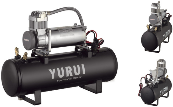 Harga yang bagus 2.5 Gallon 12V Portable Compressed Air Tank IP67 dengan Baja / Chrome on line