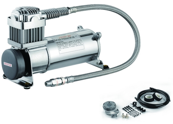 Kompresor Suspensi Udara Tunggal 150psi 12V 1/4 "Heavy Duty Silver
