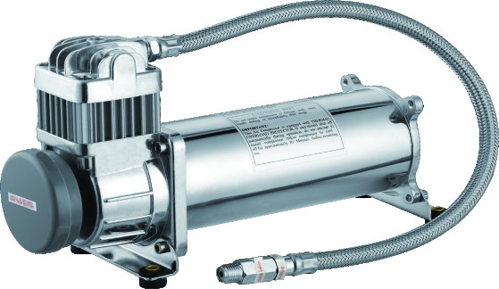 Kompresor Udara Mobil Chrome Tunggal 200PSI 12v, Suspensi Udara Untuk Truk