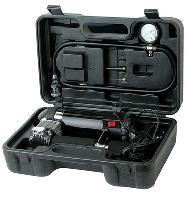 12v Black Chrome Metal Potable 3 In 1 Kendaraan Kompresor Udara Kit Untuk Mobil