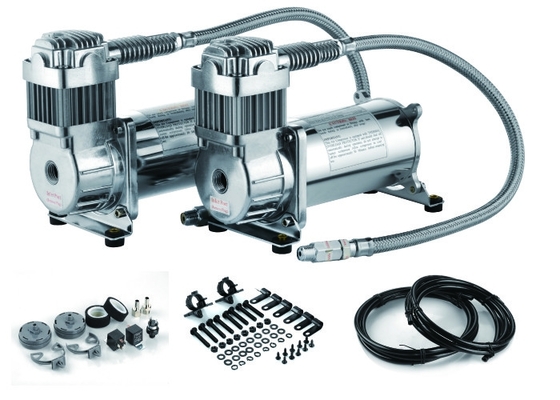 Harga yang bagus Kompresor Udara Listrik Paket Ganda Perak 12v Tugas Berat Relai 40Amp 200PSI on line
