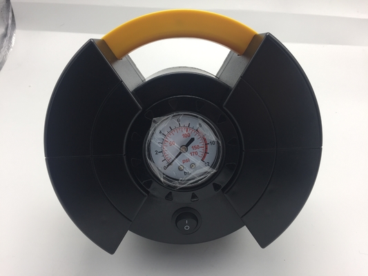 Kompresor Inflator Udara Mobil DC12V Dengan Pengukur Untuk Ban Yang Berbeda, Warna Hitam Dan Kuning