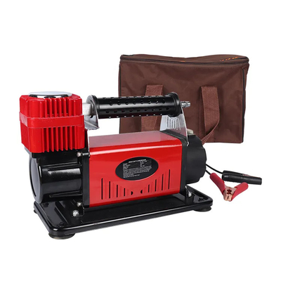 Heavy Duty Metal DC12V Compressor Udara Mobil Dengan Pressure Gauge Ban Mobil Air Inflator Single Cylinder Air Compressor