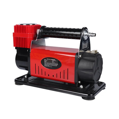 Heavy Duty Metal DC12V Compressor Udara Mobil Dengan Pressure Gauge Ban Mobil Air Inflator Single Cylinder Air Compressor