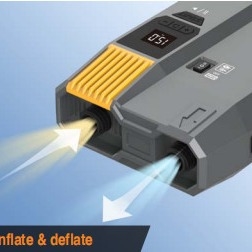 Pump listrik SUP tercepat 12V dan AC Power Line Inflate Deflate seperti hiu hingga 20psi dengan layar digital otomatis