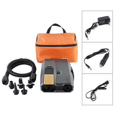 AC110-220V pompa sup listrik digital DC 12V dengan baterai lithium untuk inflasi papan dayung