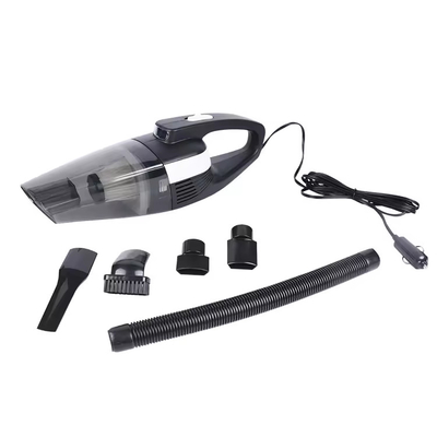 DC12V Handheld Mobil Vacuum Cleaner Dengan Cigarette Lighter Lampu LED Plastik Hitam