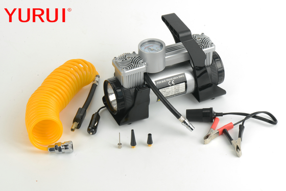 LED ringan kendaraan tugas berat kompresor udara portabel DC12v Dengan kotak alat