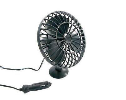 Kipas Pendingin Kendaraan Mini Black Plactic Dc 12v Portable 4 Inch Dengan Adsorpsi