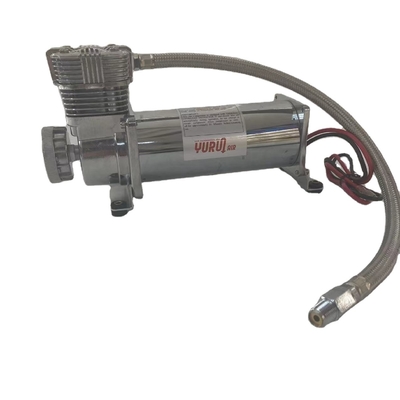 DC12V Chrome Car Air Suspension Compressor Dengan Kebisingan Rendah