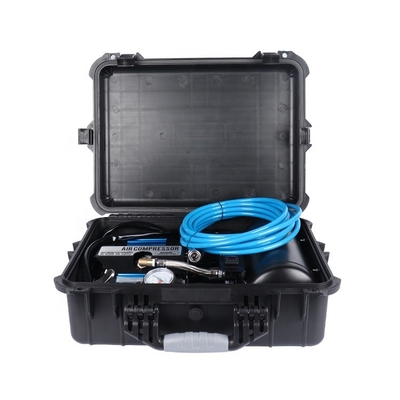 Heavy Duty Double Cylinder Mobil Air Compressor Untuk Ban Mobil Inflasi Dengan Kotak Plastik
