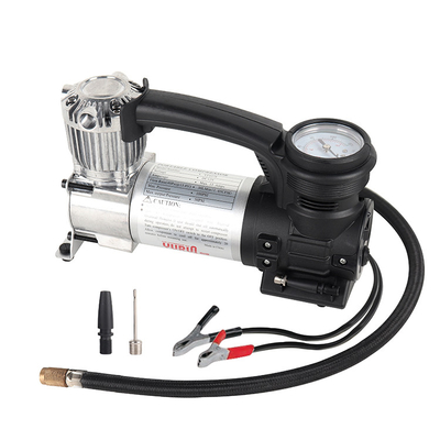 Metal Single Cylinder Untuk Off Road Truck 4x4 Tekanan Tinggi Perak Kompresor Udara Ban Mobil Inflators