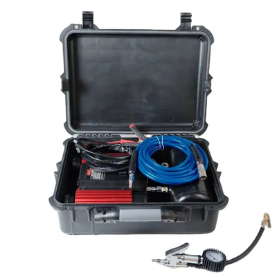 Off-Road Double Cylinder Air Compressor Dengan Plastik Box Ban Mobil Inflator