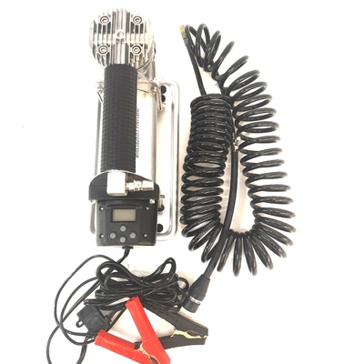 Kompresor udara silinder tunggal logam Crocodile Clip Ban Inflator dengan gagang