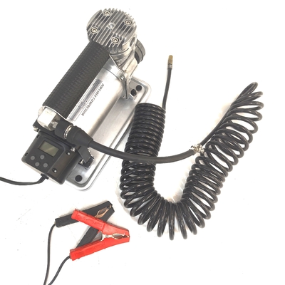 Kompresor udara silinder tunggal logam Crocodile Clip Ban Inflator dengan gagang