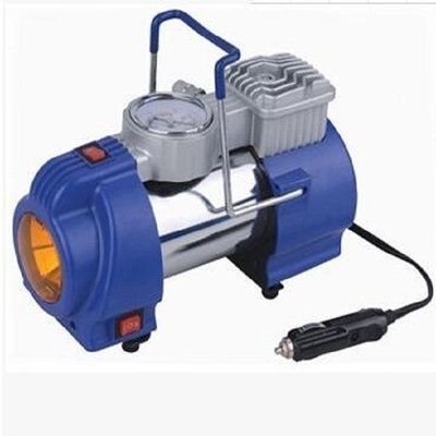 Kompresor Udara Kendaraan Potable Metal 12v 100psi OEM Dengan Pengukur Lampu