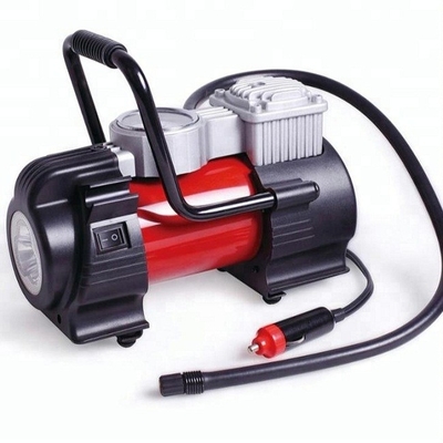 Kompresor Udara Kendaraan Potable Metal 12v 100psi OEM Dengan Pengukur Lampu