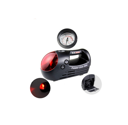 Kompresor Udara Portable Hitam Dan Merah Untuk Mobil Three In One Type 12v 280 Psi