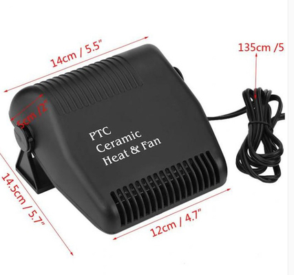 150w 12v Mini Portable Car Heaters Listrik Warna Hitam Umur Kerja Panjang