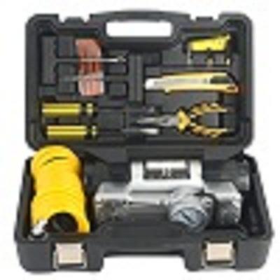 DC12V Portable Metal Car Air Compressor Dengan Plastik Box Compressor Kit