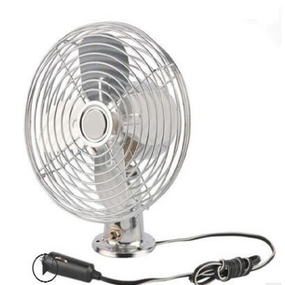 Kipas Pendingin Mobil Listrik Mini 6 Inch Berosilasi 12v / 24v Dalam Warna Silver