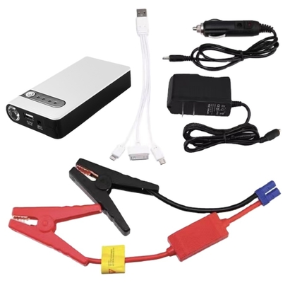 Jump Starter portabel 12V dengan senter LED dan monitor tekanan ban