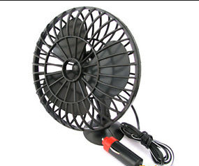 Kipas Pendingin Mobil Berosilasi DC 12V Dengan Sakelar On / Off Suction Cup Mounting
