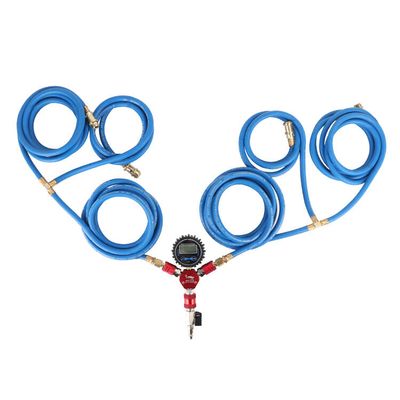 Digital Gauge 4 Way Air Manifold untuk Ban Inflasi Deflasi Sistem