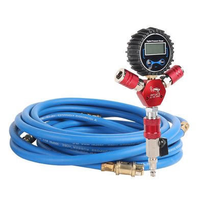 Digital Gauge 4 Way Air Manifold untuk Ban Inflasi Deflasi Sistem