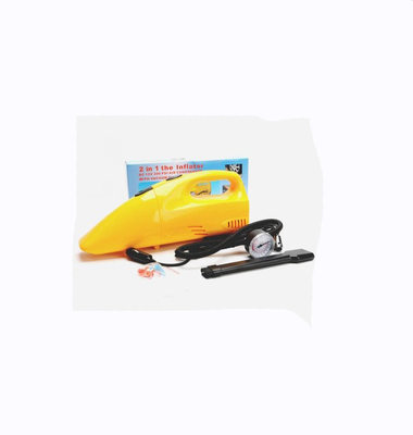 2-In-1 Portable ABS Mobil Vacuum Cleaner Dan Ban Mobil Inflation Compressor