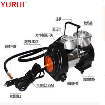 Mobil Inflasi Kompresor Udara Logam Dengan Lampu Led Lampu berkedip Untuk Inflasi Ban