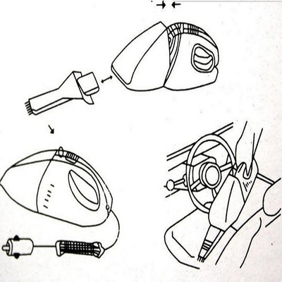 DC12V Portable Car Vacuum Cleaner Dengan Alat Ekstensi