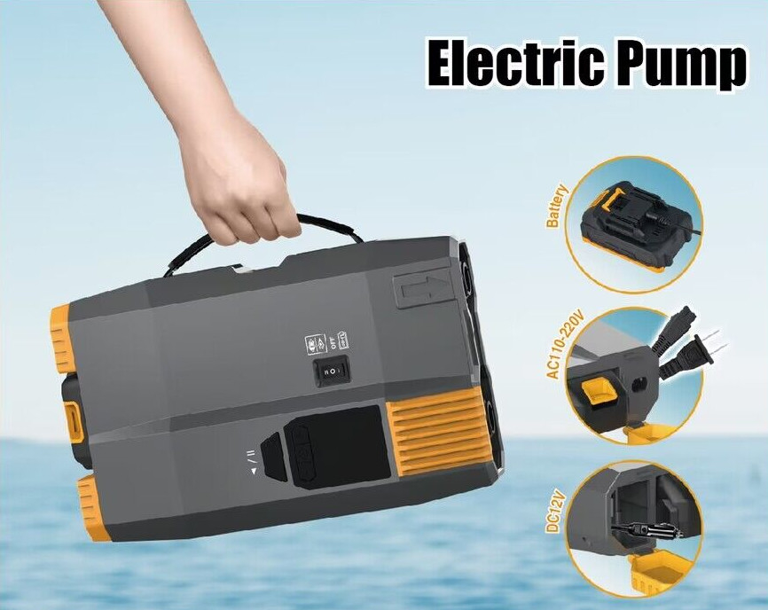 12 volt listrik sup pompa dengan baterai dan AC110V-220V lama bekerja 20psi dengan layar
