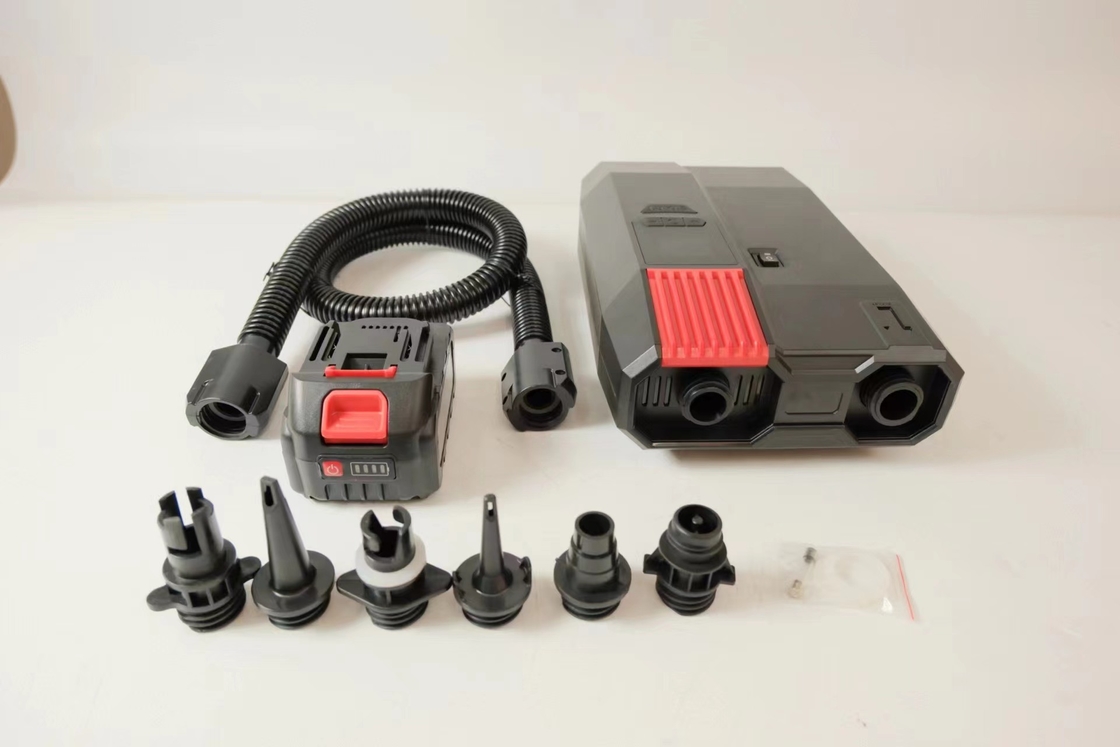 AC110-220V pompa sup listrik digital DC 12V dengan baterai lithium untuk inflasi papan dayung
