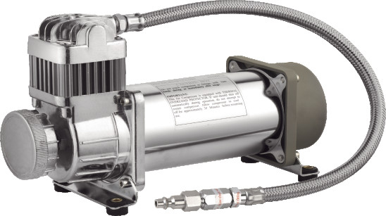 Harga yang bagus Heavy Duty Air Ride Suspensi Kompresor Truk Offroad Metal Air Ride Pneumatic 12v Chrome on line