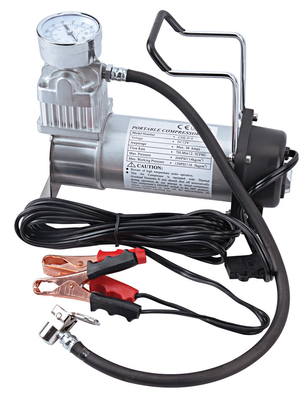 Portable Single Cylinder OffRoad DC12V Metal Heavy Duty Air Compressor Dengan Gauge