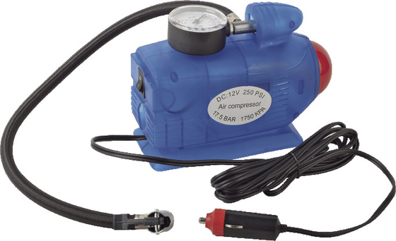 Harga yang bagus Blue Rocket Shape 3 In1 Lamp Pressure Mesure Kompresor Udara Mobil Inflasi Cepat 12V on line
