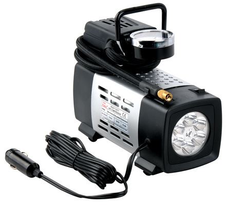 Harga yang bagus Kompresor udara portabel tugas berat Silver Metal 12v 180 W Inflasi Cepat on line