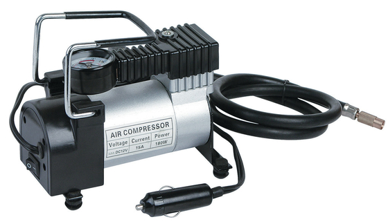 Harga yang bagus Kompresor Udara Kendaraan Portabel Kepala Silinder Logam Perak 140PSI on line