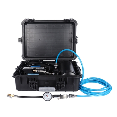 Heavy Duty Double Cylinder Mobil Air Compressor Untuk Ban Mobil Inflasi Dengan Kotak Plastik