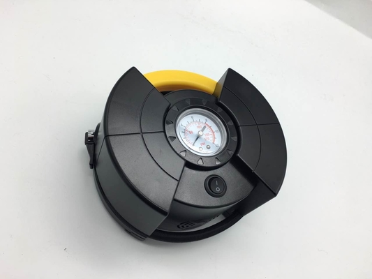 Harga yang bagus Kompresor Inflator Udara Mobil DC12V Dengan Pengukur Untuk Ban Yang Berbeda, Warna Hitam Dan Kuning on line