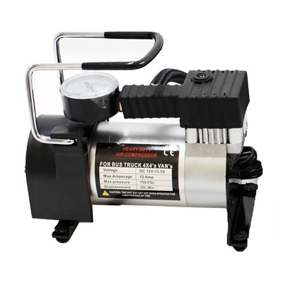Harga yang bagus Kompresor Udara Logam 12 Volt Otomotif Dengan Jam Tangan / Pompa Shank Tangan on line