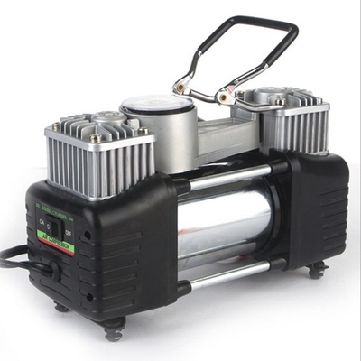 Harga yang bagus Pompa Kompresor Udara Logam Silinder Ganda 180w 150PSI dengan Jam Tangan on line