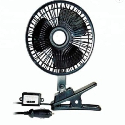 Harga yang bagus Bahan Plastik Kipas Pendingin Mobil Hitam 12v / 24v Dengan Pelindung Logam Setengah Pengaman on line