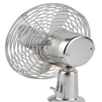 Harga yang bagus Kipas Pendingin Mobil Listrik Mini 6 Inch Berosilasi 12v / 24v Dalam Warna Silver on line