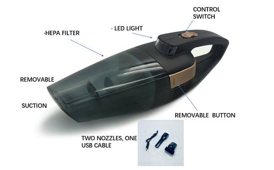 Harga yang bagus ABS Rechargeable Cordless Car Vacuum Cleaner Dengan Pengecas on line