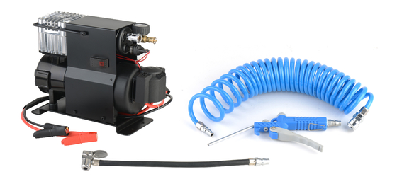 Heavy Duty Metal Car Air Compressor Dc12v/24v Untuk Truk Dengan Clip Buaya